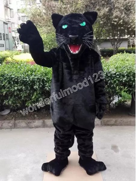 Weihnachten Black Panther Maskottchen Kostüme Hochwertige Cartoon Charakter Outfit Anzug Halloween Outdoor Mottoparty Erwachsene Unisex Kleid