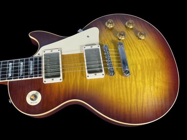 

paul 1959 historic 59 custom shop r9 flame ~ royal teaburst electric guitar