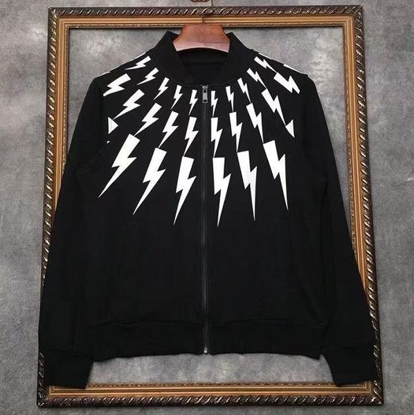 

celebrity star same men's jacket stadium outwear classic design baseball jackets bomber men women lightning clothing a02, Black;brown