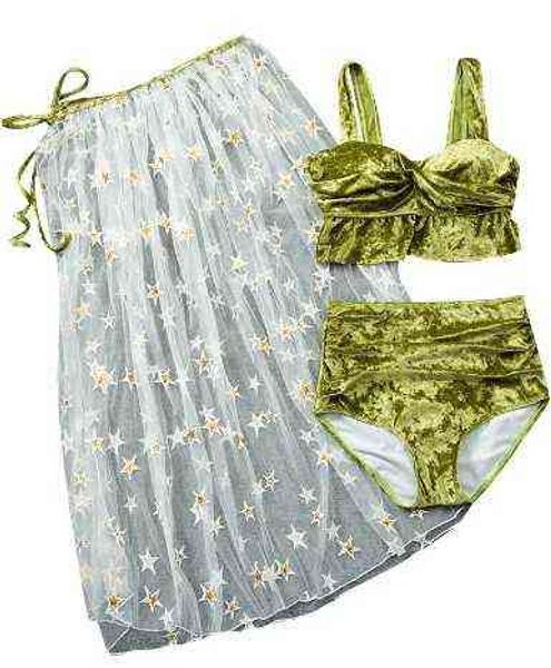 

veet gold dutch three piece swimsuit bikini, White;black