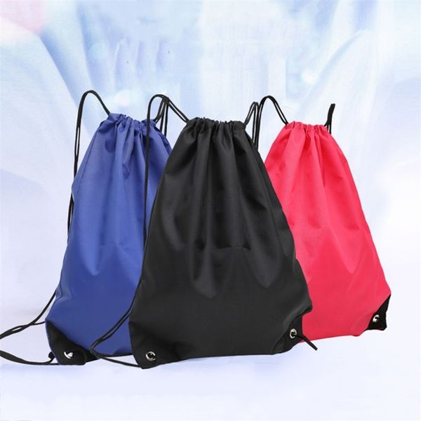 

waterproof foldable gym bag fitness backpack drawstring shop pocket hiking camping beach swimming men women sports bags 220713