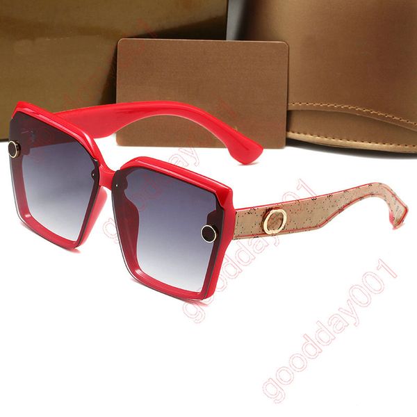 Óculos de sol com intertravamento G Big Gradient Glasses Sunglasses Square Homens Homens Oversize Retro Brand Designer One Piece Retângulo Eyewear Uv400 Tons de gato de gato óculos