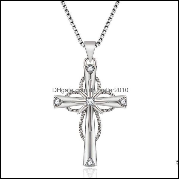 Collane con ciondolo Cristallo Fede Speranza Amore Croce Collana per gioielli da donna San Valentino Fidanzata Amante Coppia Regalo D Dhseller2010 Dhlfr