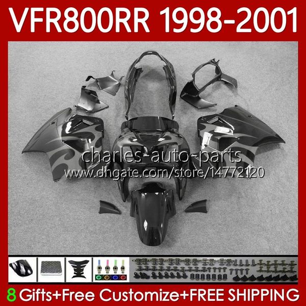 Honda Interceptor için Vücut Kiti VFR 800RR 800 CC RR VFR800RR 1998 1999 2000 2001 Kodu 128NO.87 VFR-800 800CC VFR800R 98-01 VFR800 RR GRI Alevler 98 99 00 01 PERAVER