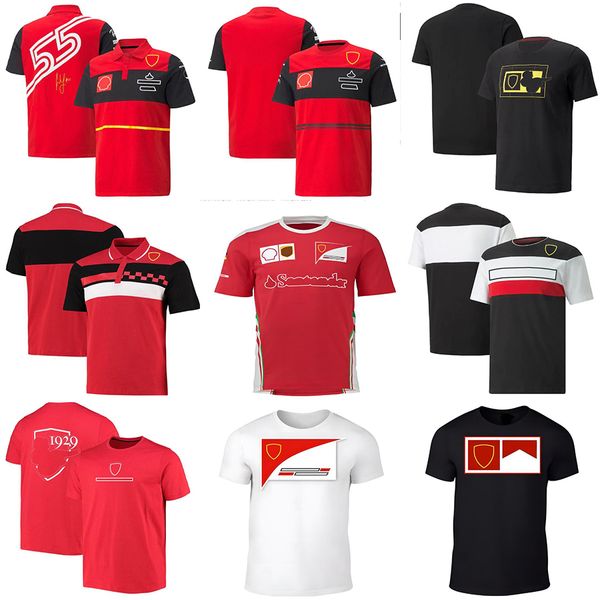 

2022 new formula 1 motorsport f1 t-shirt racing team t-shirts car fans casual breathable polo shirt summer car logo jersey shirts plus size, Black;gray