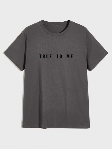 

men slogan graphic tee 04r9#, White;black