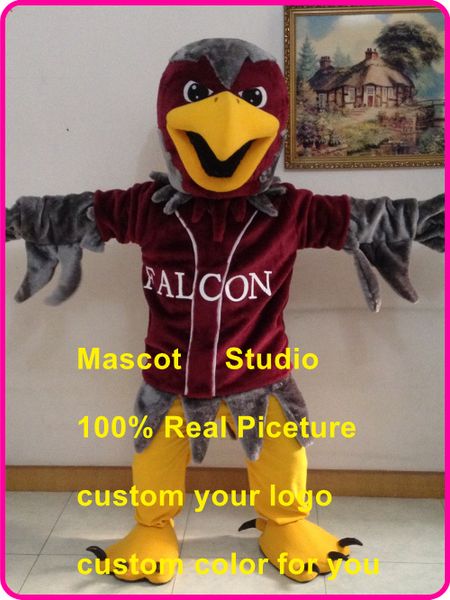 

mascot doll costumefalcon mascot hawk eagle mascot costume custom fancy costume anime kit mascotte theme fancy dress carnival costume40159, Red;yellow