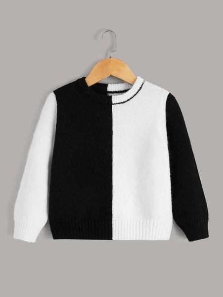 

toddler boys 1pc two tone sweater she, Blue