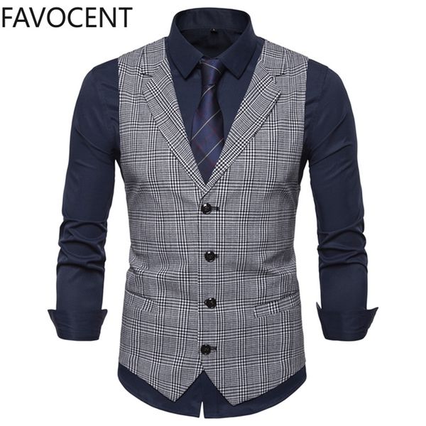 Herren Anzug Weste Mode Slim Fit Dünne Plaid Männer Weste Tops Schlank Business Weste Weste Mann England Stil Männliche freizeit Anzüge 220704