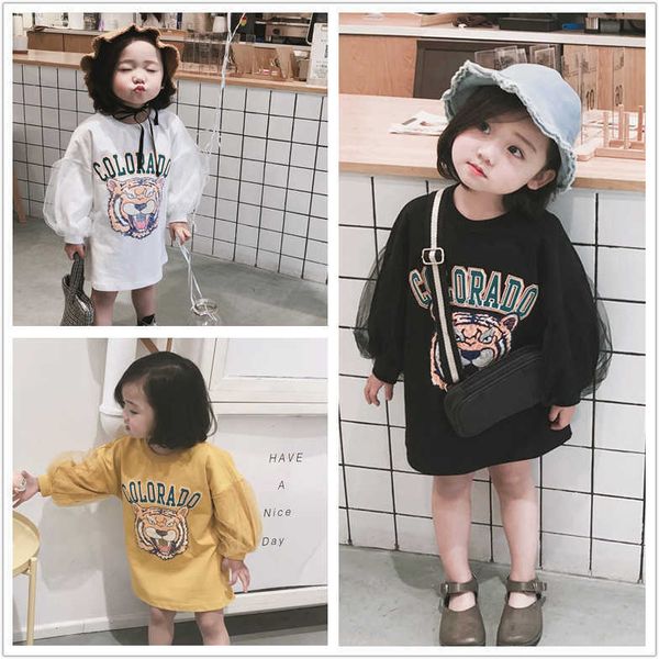 

autumn arrival girls t-shirt long sleeve cartoon t shirt kid puff, Blue