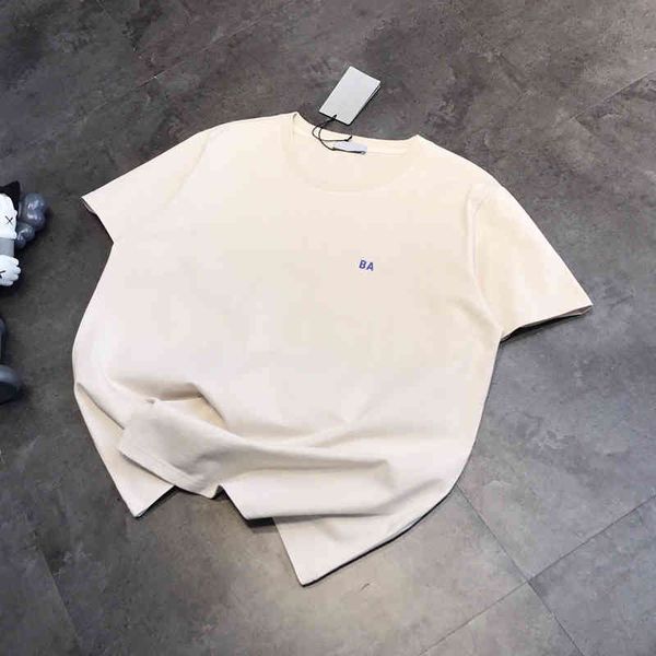 

factory direct sales 50% off ba paris lovers' front back printed letters men's and women's loose casual versatile sports simp, White