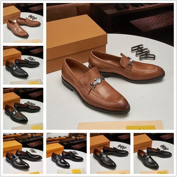 

luxury brand men leather shoes brown black lace up pointed toe brogue oxfords designer dress man shoe wedding office oxford shoes for mens