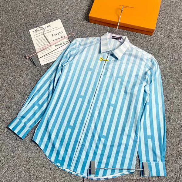 

luxury designer shirt men's fashion society black solid color slim fit letter print stripe business casual long sleeve -xxl#02, White;black