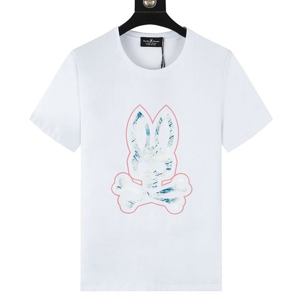 

mens fashion t shirt animal skull rabbit print men casual tshirt summer tide brand psychological rabbit short sleeve couples breathable blac, White;black