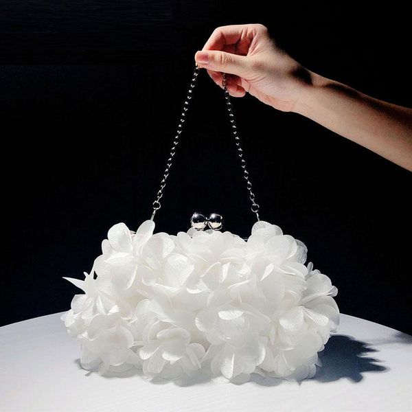 

evening bags benviched ladies' nylon bag 2022 spring fashion women chain white single shoulder full dress dinner handbag c441