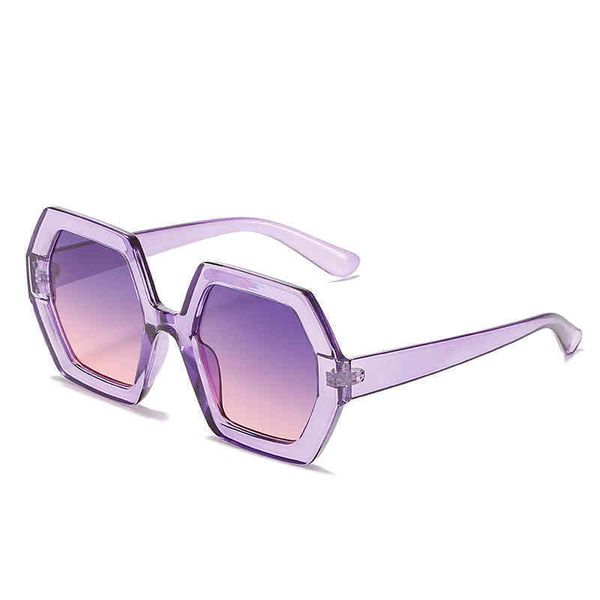 

2021 new style polygon sunglass women's fashion trend large frame square face sunglass 2015, White;black