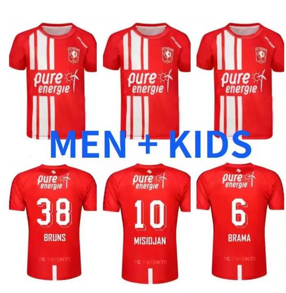 

22 23 fc twente soccer jerseys cerny misidjan 2022 2023 home zerrouki bruns steijn kjolo football shirts brama tyton maillot men kids set un, Black;yellow