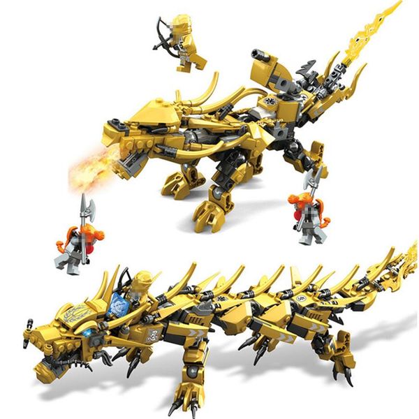 

2in1 ninja golden dragon blocks two styles dragon model fit legoness build2487