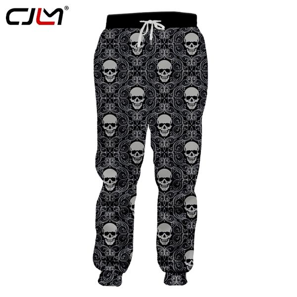 

cjlm man sweatpants men's pants 3d printed geometric pattern skulls trousers factory direct clothing wholesale 5xl 220622, Black