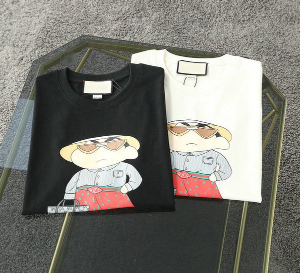 

21ss designer tide t shirts chest letter laminated print short sleeve high street loose oversize casual t-shirt 100% pure cotton for men an, White;black