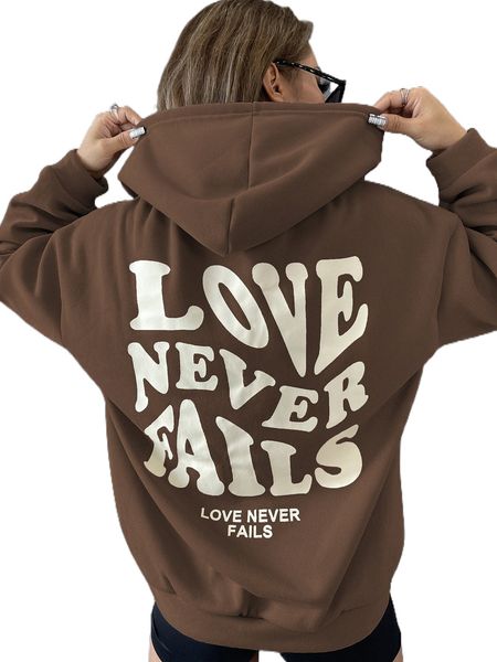 

slogan graphic drop shoulder drawstring hoodie y2ff#, Black