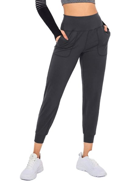 

breathable softness wide waistband sports pants q8ob#, Gray