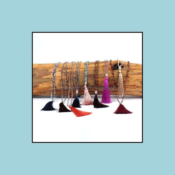 

beaded necklaces pendants jewelry exclusive crystal necklace lady sier buddha head fashion tassel long dhsgp, Silver