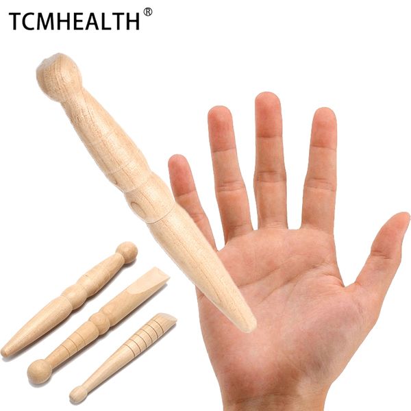 TCMHEALTH Legno Foot Spa Fisioterapia Riflessologia Massaggio Strumenti Muscle Roller Stick Cellulite Blaster Deep Tissue Fascia Trigger Point Release Self