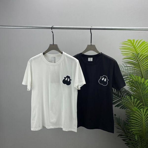 

women's t-shirt spring and summer new design short-sleeved t-shirts abstract monster print t shirt back letter printing tees women mens, White