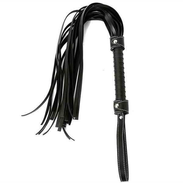 Bondage Slave PU Leder Peitsche Flogger Arsch Spanking Paare Flirten Spiele für Erwachsene sexy Spielzeug für Frauen Männer Homosexuell 77 CM