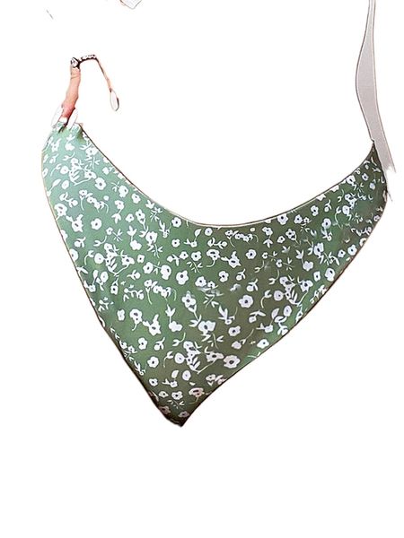 

random ditsy floral print bikini bottom 25st#, White;black