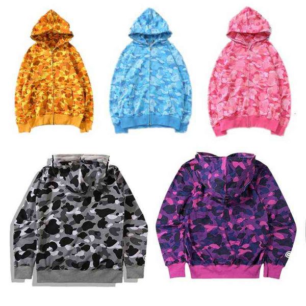 

hip hop men hoodies jackets lover camouflage coat large size woman hoodie print camo cardigan hooded jacket sweatshirts s-5xl, Black