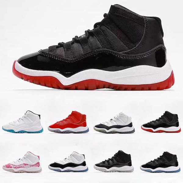 

children shoes gym red xi 11 big kids basketball trainer bred space jam toddler sneaker concord gamm blue infant 11s trainers, Black