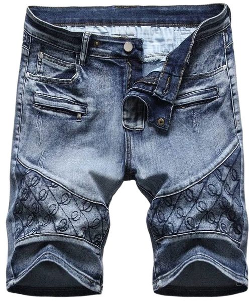 

jean casual short pants straight distressed fit denim shorts summer jeans with multiple pockets e1hc#, White;black