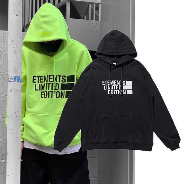 

europe america fashion autumn winter oversize pocket hoodie limited skateboard cotton hooded sweatshirt, Black