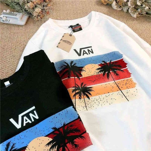 

designer van hoodie oversized vintage luxe black white fashion brand cotton large loose round neck long sweater men's and women's