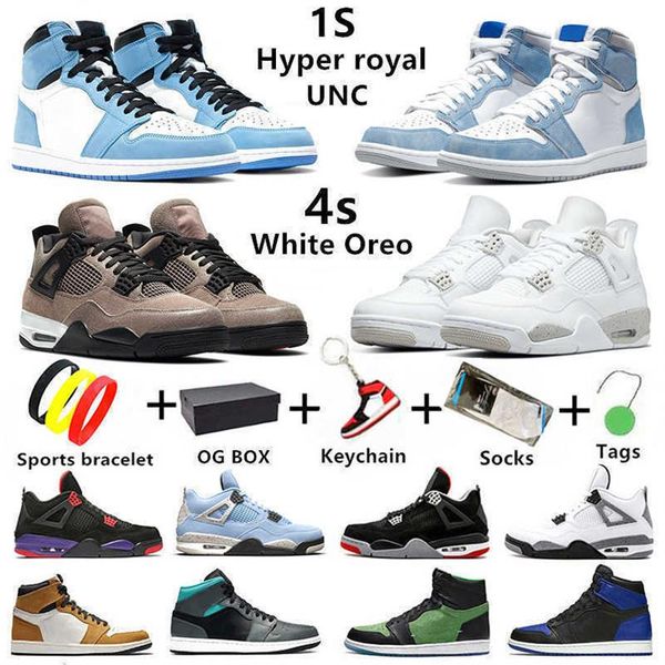 

white oreo jumpman 4s mens basketball shoes university blue 1s hyper royal 1 dark mocha 4 purple metallic taupe haze cactus jack m273k, Black