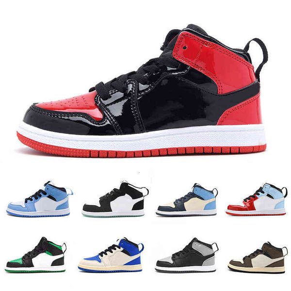 

kid shoes bred patent children preschool ps basketball dark mocha unc shadow athletic outdoor baby designer sneaker trainers toddler, Black