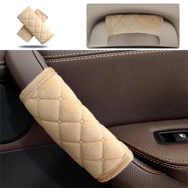 

1pair inner door handles covers interior decoration trim kits auto handrail car roof holder protection