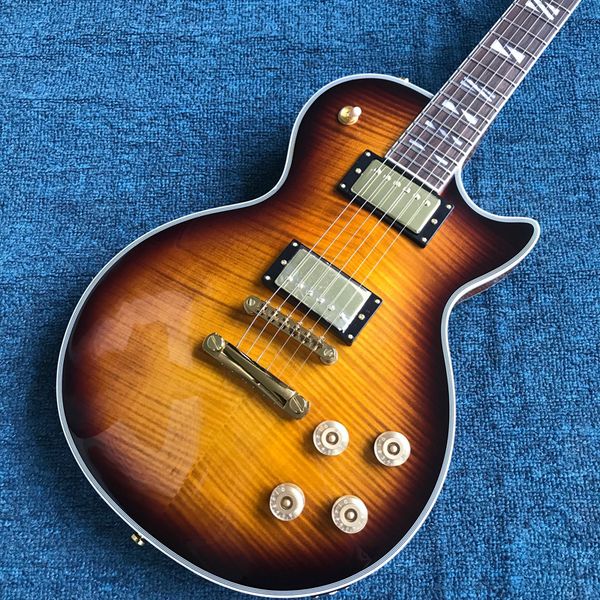 

tiger maple electric guitar double convex surface rosewood fingerboard 34