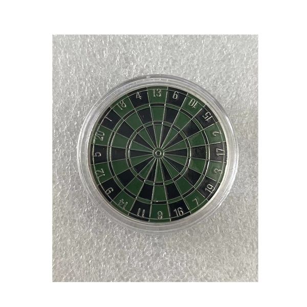 1 Pz Dart Board Souvenir Gift Placcato argento Collezione di monete commemorative Sfida Coin.cx