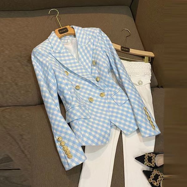 

b105 slimfit fashion 2022 luxury queen party spring collection texure pattern formal jacket elegant women wear blazer cocktail, White;black