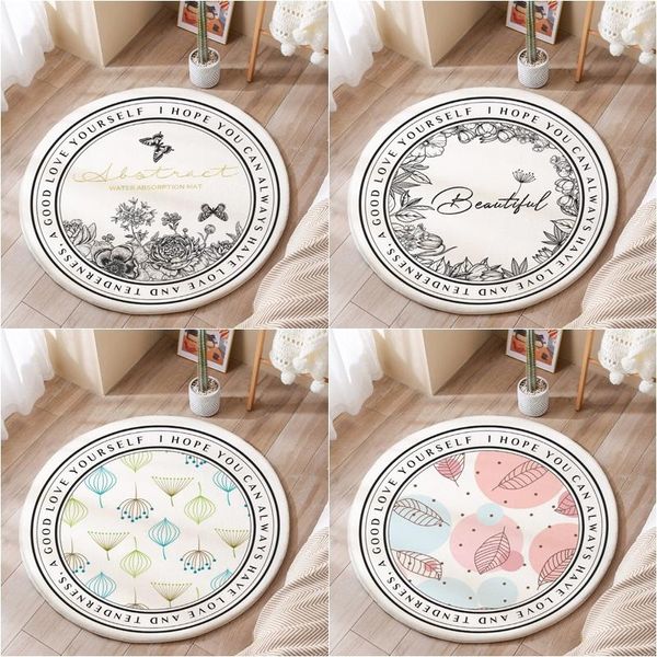 Teppiche Ins Blume Nachttisch Teppich Blumen Schlafzimmer Teppich Teppiche Plüsch Bodenmatte Home Decor rutschfeste Bad für Wohnzimmer Teppiche