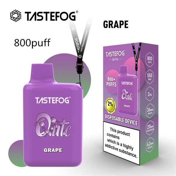 Оригинальное одноразовое вейп-устройство Tastefog Qute, оптовая цена, 2 мл, версия TPD, электронная сигарета, быстрая доставка