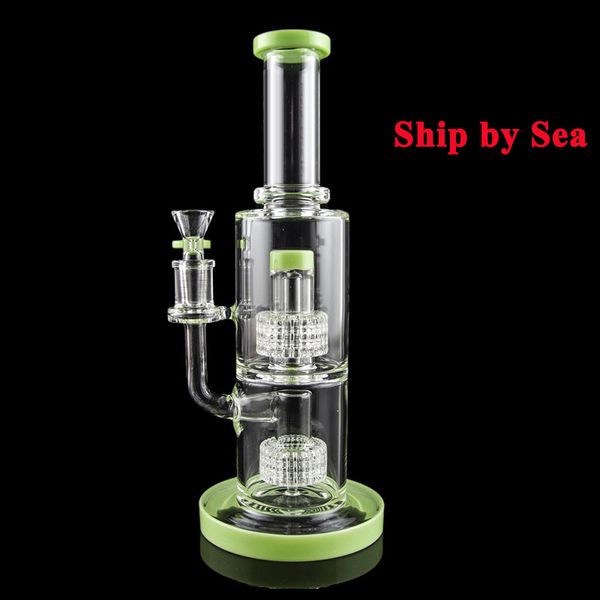 Birdcage Perc Dab Rigs 11 Zoll Wasserpfeifen Bongs Doppelte Stereo-Matrix-Wasserpfeifen mit Heady Bowl