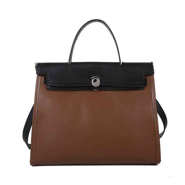 

bags designer women ke1lyss bag large capacity women's 2022 one shoulder tote contrast color messenger high sense portable cplg