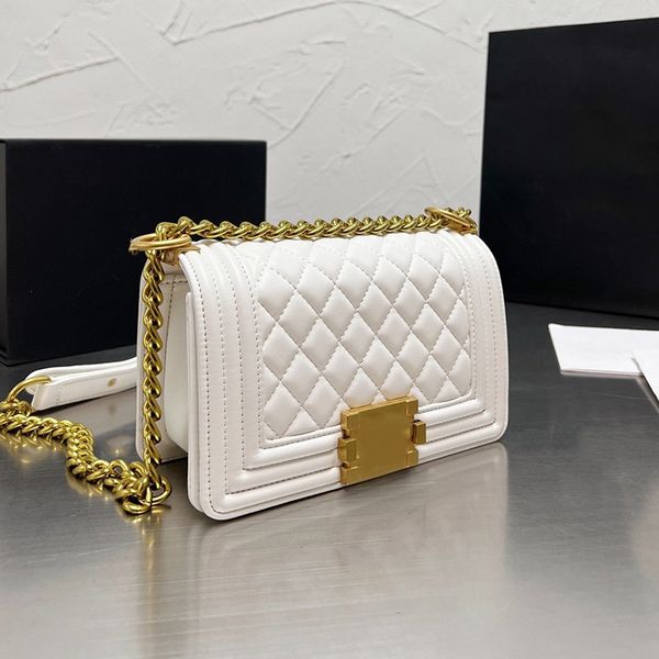 Luxury cl￡ssico feminino cl￡ssico mini -lampbk bolsas acolchoadas de casca de meta