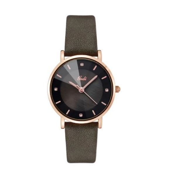 

belt watch women's fashion leisure waterproof student watch, Slivery;brown