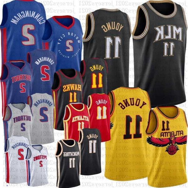 

stitch basketball trae 11 young jersey men cade 2 cunningham jerseys, Black;red