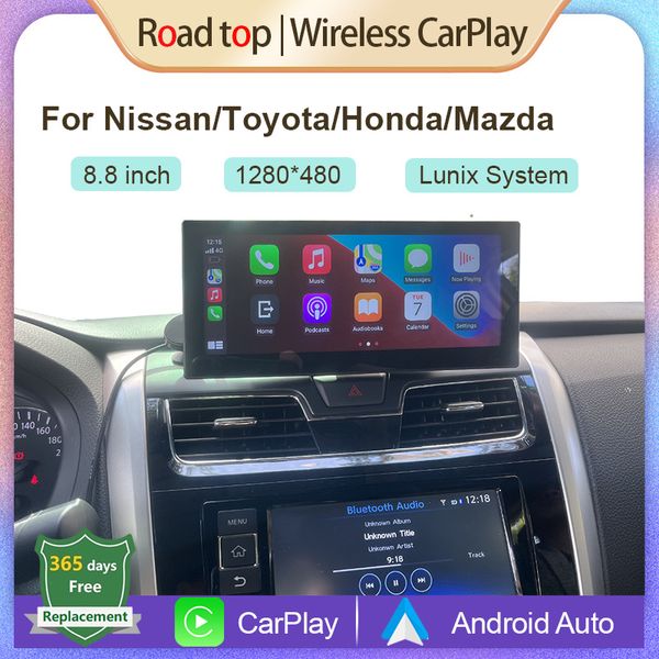 8.8 Polegada universal sem fio carplay carro pc display para accord civic insight avancie com android espelho automático ligação bluetooth câmera traseira